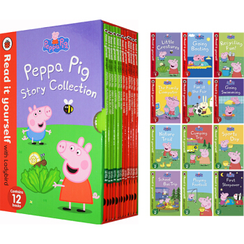 小猪佩奇 英文原版童书 Peppa Pig Read It Yourself 分级阅读12册彩色套装 小瓢虫Ladybird [平装] [4-6岁] 下载