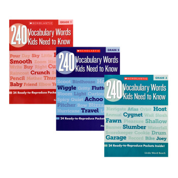 小学1-3年级 240 Vocabulary Words Kids Need to Know 3册 [平装] 下载