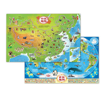 儿童房专用挂图 中国地图+世界地图（经典版） 下载