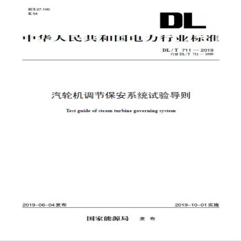 DL/T 711—2019 汽轮机调节保安系统试验导则（代替DL/T 711—1999）