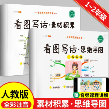 一二年级看图写话书思维导图素材积累语文写作技巧入门起步大全小学生说话练习本（套装2本） 下载