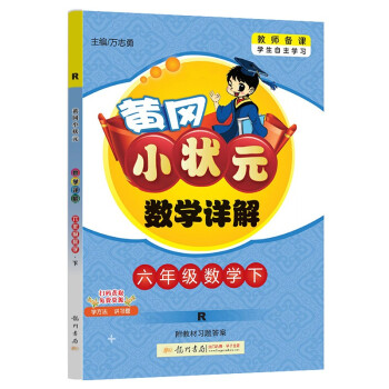 2022年春季 黄冈小状元数学详解 六年级下册人教版 6年级下同步课文讲解训练教师备课学生自主学习教材全解解析 下载