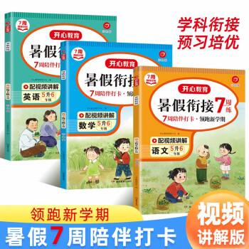 暑假衔接语文+数学+英语(共3册)2022小学五升六年级承上启下复习巩固预习领跑新学期提升专项训练 下载