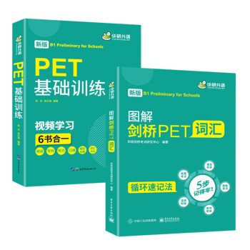 2022剑桥PET词汇+基础训练 B1级别 pet词汇阅读听力写作口语模拟6合一 华研外语KET/PET小学英语 下载