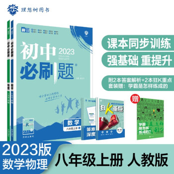 初中必刷题物理数学套装八年级上册RJ人教版 初中同步练习题理想树2023版 下载