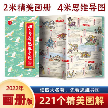 四大名著思维导图折页画册 中小学生中国古典文学名著漫画解读西游记红楼梦水浒传三国演义人物关系图 下载