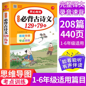 小学生必背古诗文129+79篇速背思维导图 含2023语文教材1-6年级文言文必背古诗词75+80首 下载