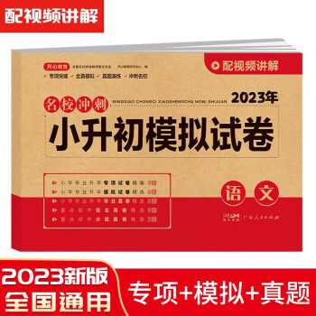 小升初模拟试卷语文 2023年名校冲刺专项突破全真模拟测试卷真题卷必刷题人教版小学生毕业总复习书 下载