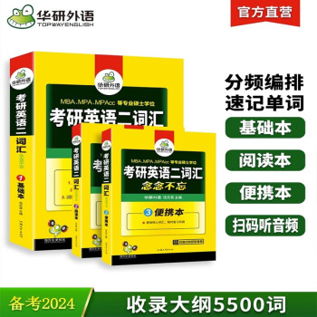 2024考研英语二词汇念念不忘 华研外语MBA MPA MPAcc可搭考研二历年真题完型长难句阅读写作翻译 下载