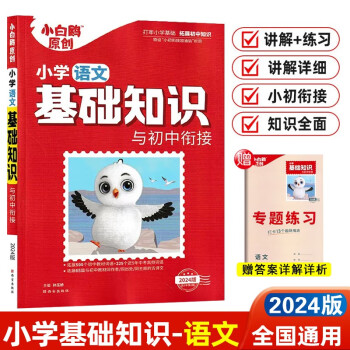 2024新版小白鸥原创 小学语文基础知识与初中衔接含专题练习 共2册 下载