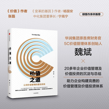 价值之道 公司价值管理的最佳实践 魏斌 著 中信出版社 下载