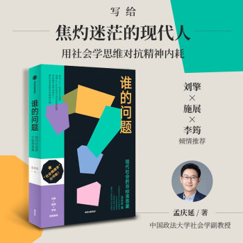 谁的问题：现代社会的非标准答案 写给焦灼迷茫的现代人 中国政法大学 孟庆延 著 刘擎 施展 李筠 倾情推荐 下载