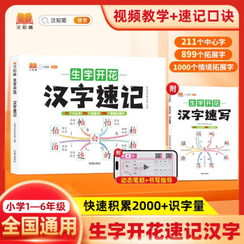 思维导图汉字速记 生字组词升级版1-6年级通用汉字速写生字开花小学生描红练字帖 下载