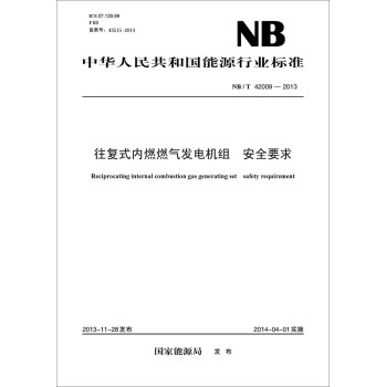 NB/T 42009-2013 往复式内燃燃气发电机组：安全要求 下载